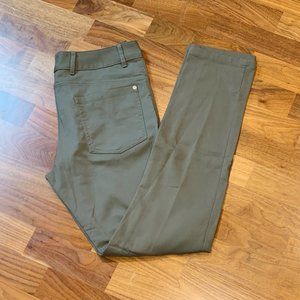 Outlier "Slim Dungarees" olive gray pants